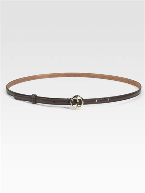 thin brown Gucci belt